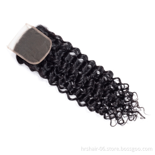 Hair Frontal Closure Human Hair Bundles with 13x4 Free Part Lace Frontal Closure Water Wave Peruvian hair bundle wi